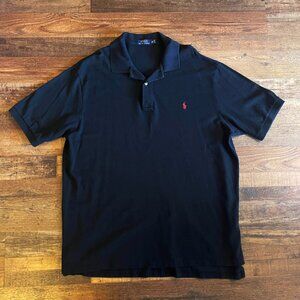 Polo Ralph Lauren Black Polo Shirt XXL Red Pony Logo Classic Fit